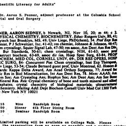Announcements, 1992-01-30. ...