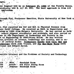 Announcements, 1992-02-27. ...
