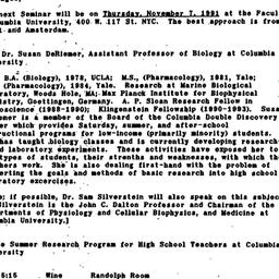 Announcements, 1991-11-07. ...