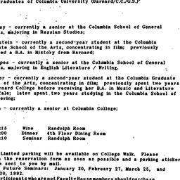 Announcements, 1991-12-12. ...
