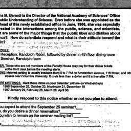 Announcements, 1996-09-25. ...
