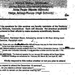 Announcements, 1996-12-18. ...