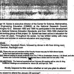 Announcements, 1997-01-29. ...