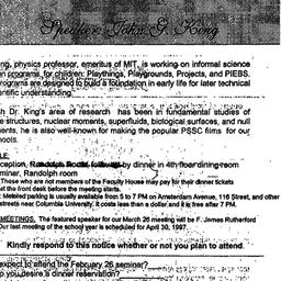 Announcements, 1997-02-26. ...