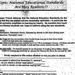 Announcements, 1996-11-21. ...