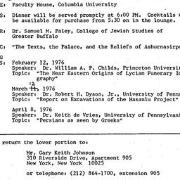 Announcements, 1975-11-13. ...