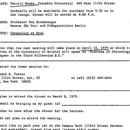 Announcements, 1979-03-08. ...