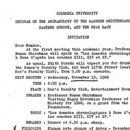 Announcements, 1968-11-13. ...