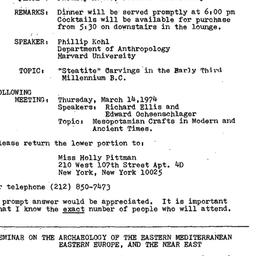 Announcements, 1974-02-14. ...