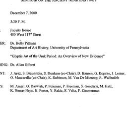 Minutes, 2000-12-07. The An...