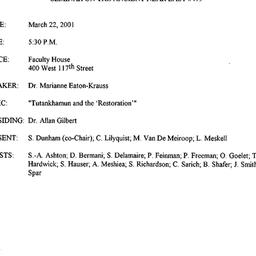 Minutes, 2001-03-22. The An...