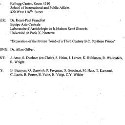 Minutes, 2000-11-06. The An...