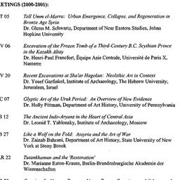 Schedules, The Ancient Near...