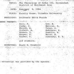 Minutes, 1984-02-09. The An...