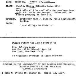 Announcements, 1977-03-10. ...