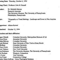 Minutes, 1994-10-06. The An...