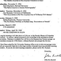 Schedules, The Ancient Near...