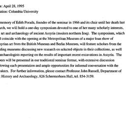 Announcements, 1995-04-28. ...