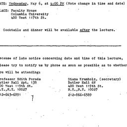 Announcements, 1981-05-06. ...