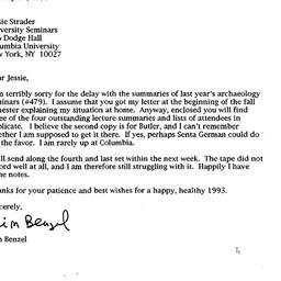 Correspondence, 1993-01-24....