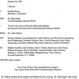 Minutes, 1999-10-18. The An...