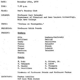 Minutes, 1970-12-10. The An...