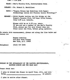 Announcements, 1971-04-22. ...