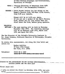 Announcements, 1970-11-12. ...