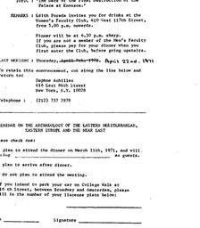 Announcements, 1971-03-11. ...