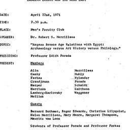 Minutes, 1971-04-22. The An...