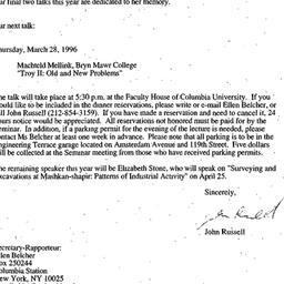 Announcements, 1996-03-28. ...
