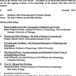 Schedules, The Ancient Near...