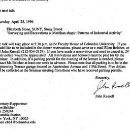 Announcements, 1996-04-25. ...