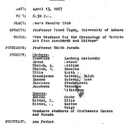 Minutes, 1967-04-13. The An...