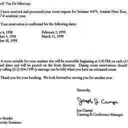 Correspondence, 1998-07-15....