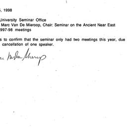 Correspondence, 1998-05-05....