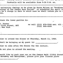 Announcements, 1980-03-13. ...
