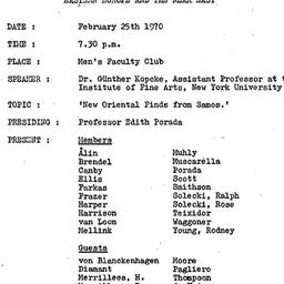 Minutes, 1970-02-25. The An...