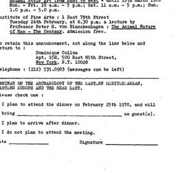 Announcements, 1970-02-25. ...