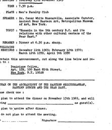 Announcements, 1969-11-13. ...