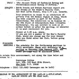 Announcements, 1969-12-11. ...