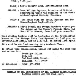 Announcements, 1970-04-22. ...