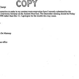Correspondence, 1998-12-18....