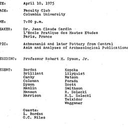 Minutes, 1975-04-10. The An...