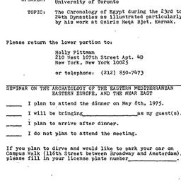 Announcements, 1975-05-08. ...