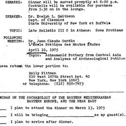 Announcements, 1975-03-13. ...