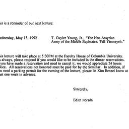Announcements, 1992-05-13. ...