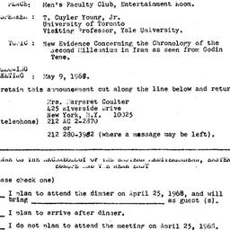 Announcements, 1968-04-25. ...