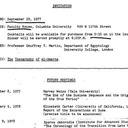 Announcements, 1977-09-29. ...