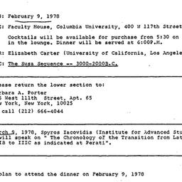 Announcements, 1978-02-09. ...